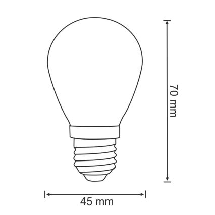 SET 2x LED Žarnica PARTY E27/0,5W/36V 2200K