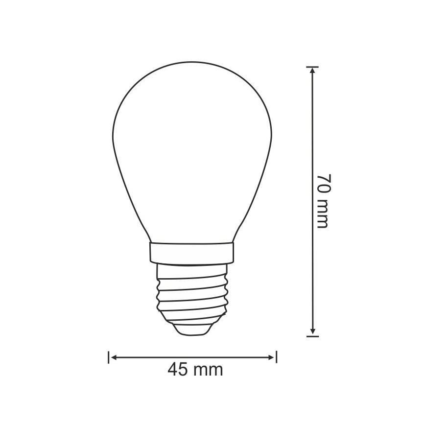 SET 2x LED Žarnica PARTY E27/0,5W/36V 2200K