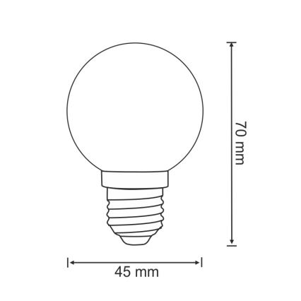 SET 2x LED Žarnica PARTY E27/0,5W/36V bela 3000K