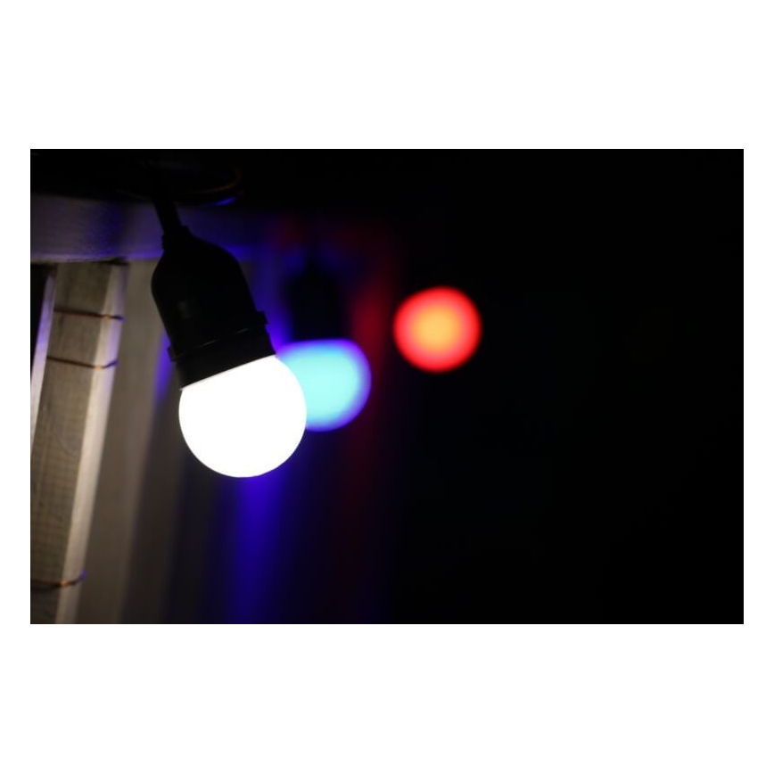 SET 2x LED Žarnica PARTY E27/0,5W/36V modra 3000K