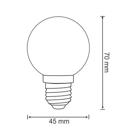 SET 2x LED Žarnica PARTY E27/0,5W/36V modra 3000K