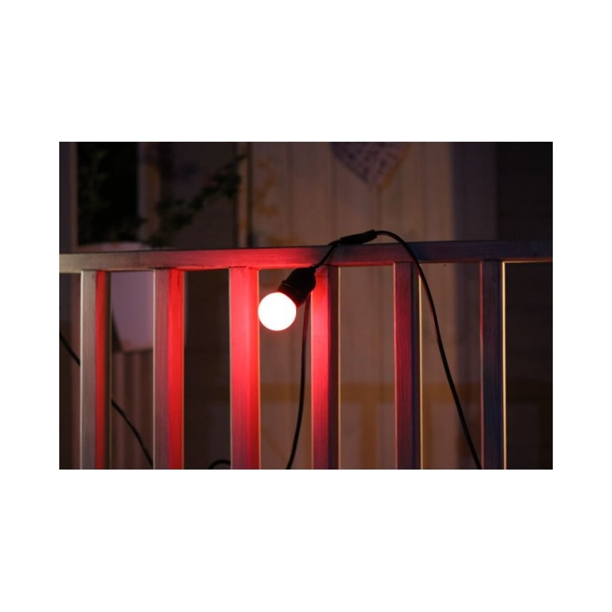 SET 2x LED Žarnica PARTY E27/0,5W/36V rdeča 3000K