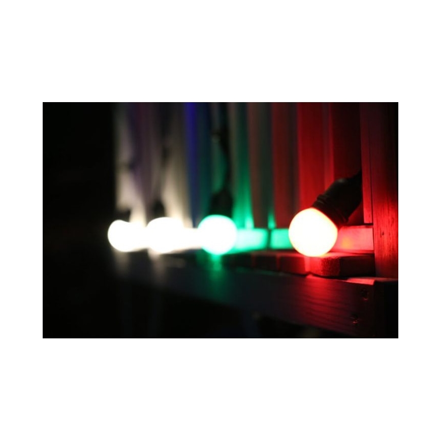 SET 2x LED Žarnica PARTY E27/0,5W/36V rdeča 3000K