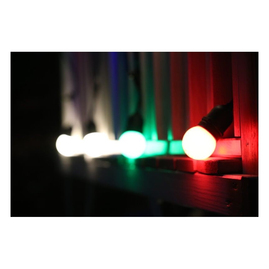 SET 2x LED Žarnica PARTY E27/0,5W/36V zelena 3000K