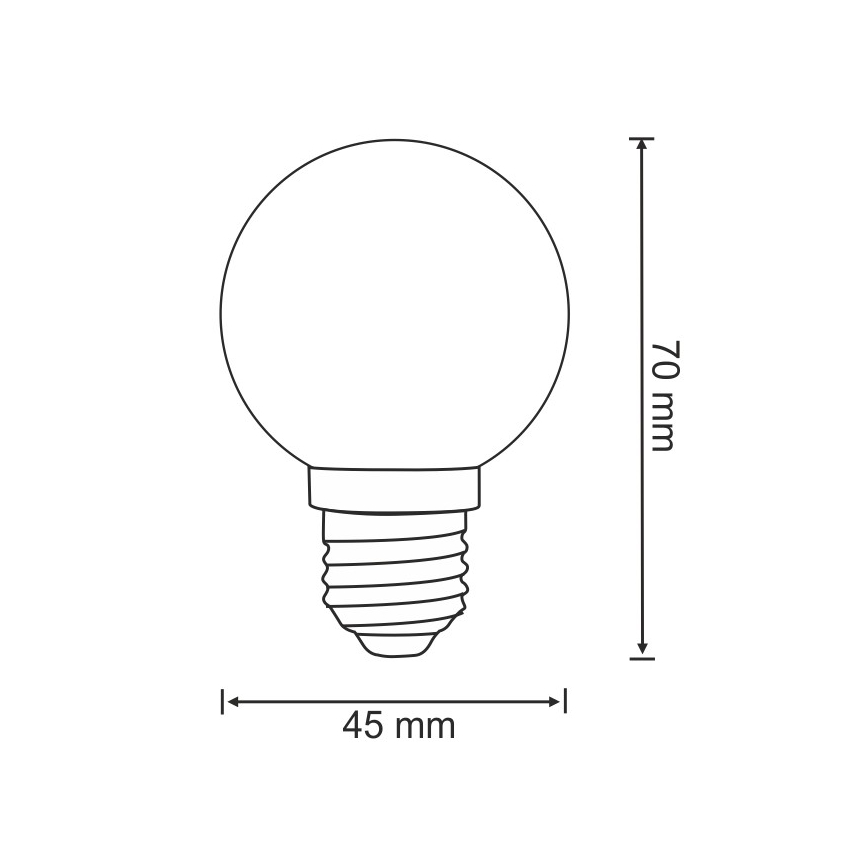 SET 2x LED Žarnica PARTY E27/0,5W/36V zelena 3000K