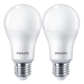 SET 2x LED Žarnica Philips A67 E27/13W/230V 4000K