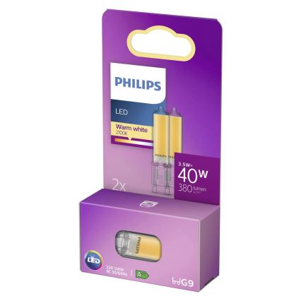 SET 2x LED Žarnica Philips G9/3,5W/230V 2700K