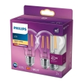 SET 2x LED Žarnica VINTAGE Philips A60 E27/4,3W/230V 2700K