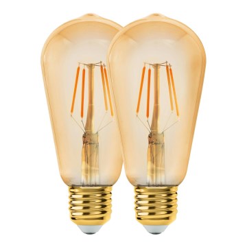 SET 2x LED Žarnica VINTAGE ST64 E27/6W/230V 2200K - Eglo 11783