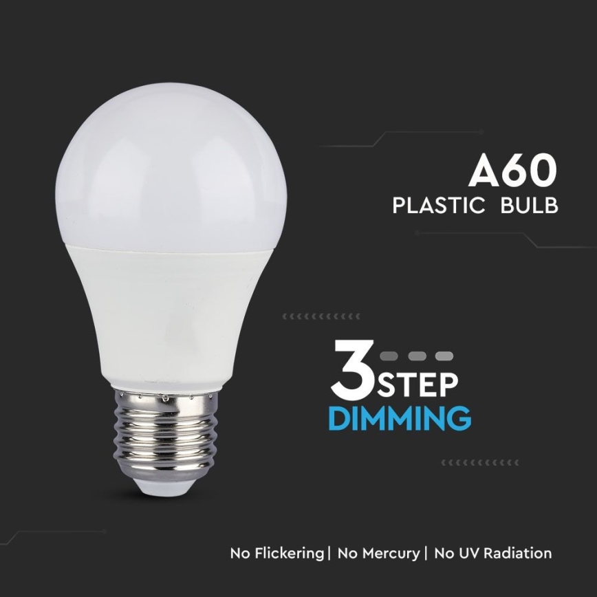 SET 2x LED Zatemnitvena žarnica A60 E27/9W/230V 4000K