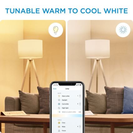 SET 2x LED Zatemnitvena žarnica C37 E14/4,9W/230V 2700-6500K CRI 90 Wi-Fi - WiZ