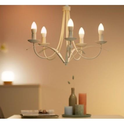 SET 2x LED Zatemnitvena žarnica C37 E14/4,9W/230V 2700-6500K CRI 90 Wi-Fi - WiZ