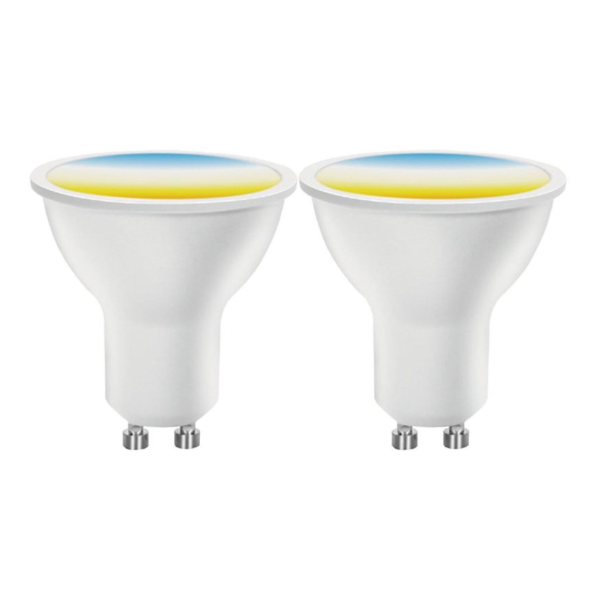 SET 2x LED Zatemnitvena žarnica MESH Pametni GU10/6,5W/230V 2700-6500K + Daljinski upravljalnik - Aigostar