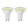 SET 2x LED Zatemnitvena žarnica MESH Pametni GU10/6,5W/230V 2700-6500K + Daljinski upravljalnik - Aigostar