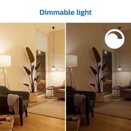 SET 2x LED Zatemnitvena žarnica Philips A60 E27/8W/230V Wi-Fi