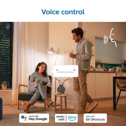 SET 2x LED Zatemnitvena žarnica Philips A60 E27/8W/230V Wi-Fi