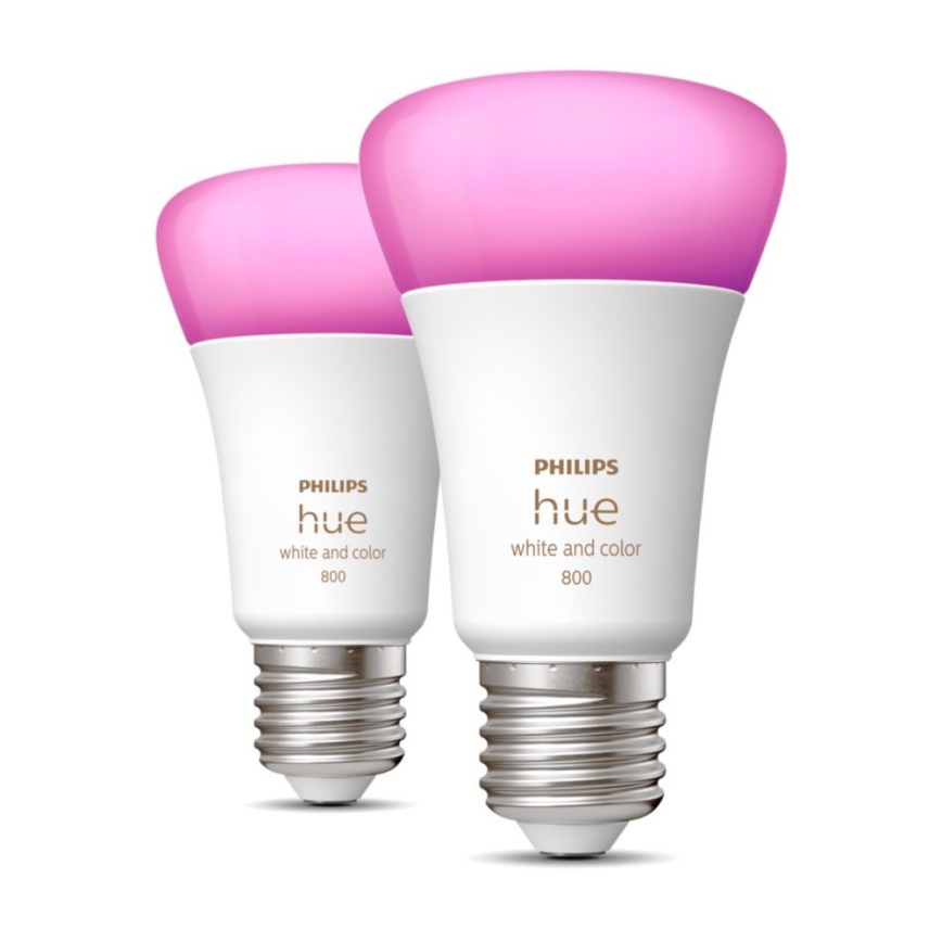 SET 2x LED Zatemnitvena žarnica Philips Hue White And Color Ambiance A60 E27/6,5W/230V 2000-6500K