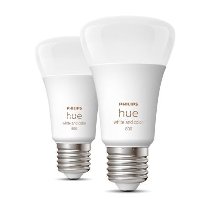 SET 2x LED Zatemnitvena žarnica Philips Hue White And Color Ambiance A60 E27/6,5W/230V 2000-6500K