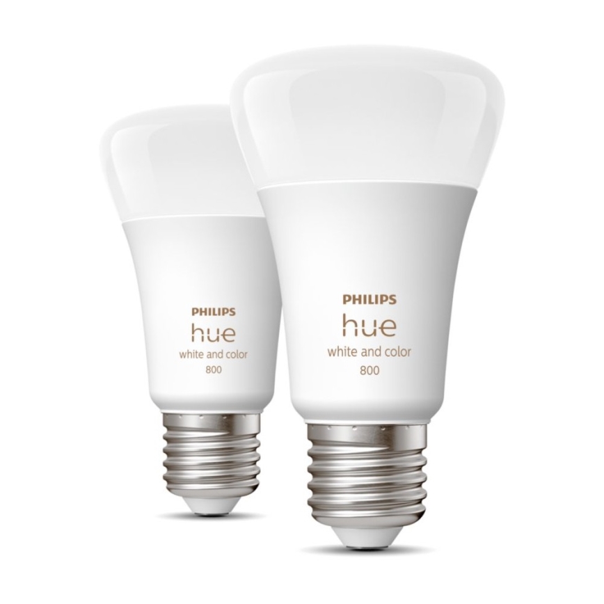 SET 2x LED Zatemnitvena žarnica Philips Hue White And Color Ambiance A60 E27/6,5W/230V 2000-6500K