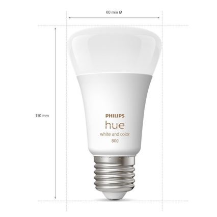SET 2x LED Zatemnitvena žarnica Philips Hue White And Color Ambiance A60 E27/6,5W/230V 2000-6500K