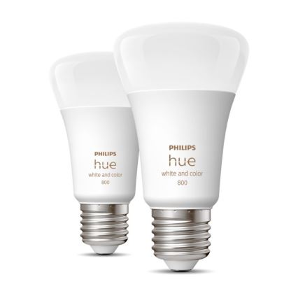 SET 2x LED Zatemnitvena žarnica Philips Hue White And Color Ambiance A60 E27/9W/230V 2000-6500K