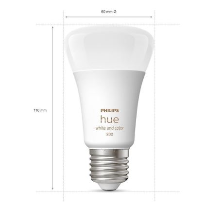 SET 2x LED Zatemnitvena žarnica Philips Hue White And Color Ambiance A60 E27/9W/230V 2000-6500K