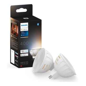 SET 2x LED Zatemnitvena žarnica Philips Hue White Ambiance GU5,3/MR16/5,1W/12V 2200-6500K