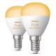 SET 2x LED Zatemnitvena žarnica Philips Hue WHITE AMBIANCE P45 E14/5,1W/230V 2200-6500K