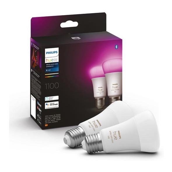 SET 2x LED Zatemnitvena žarnica Philips Hue White And Color Ambiance A60 E27/9W/230V 2000-6500K