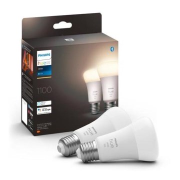 SET 2x LED Zatemnitvena žarnica Philips Hue WHITE E27/9,5W/230V 2700K