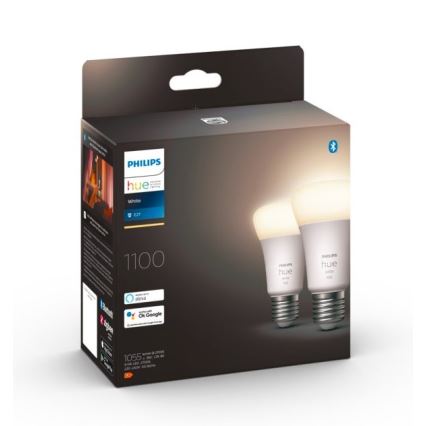 SET 2x LED Zatemnitvena žarnica Philips Hue WHITE E27/9,5W/230V 2700K