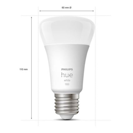 SET 2x LED Zatemnitvena žarnica Philips Hue WHITE E27/9,5W/230V 2700K