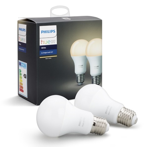 SET 2x LED Zatemnitvena žarnica Philips Hue WHITE E27/9W/230V 2700K