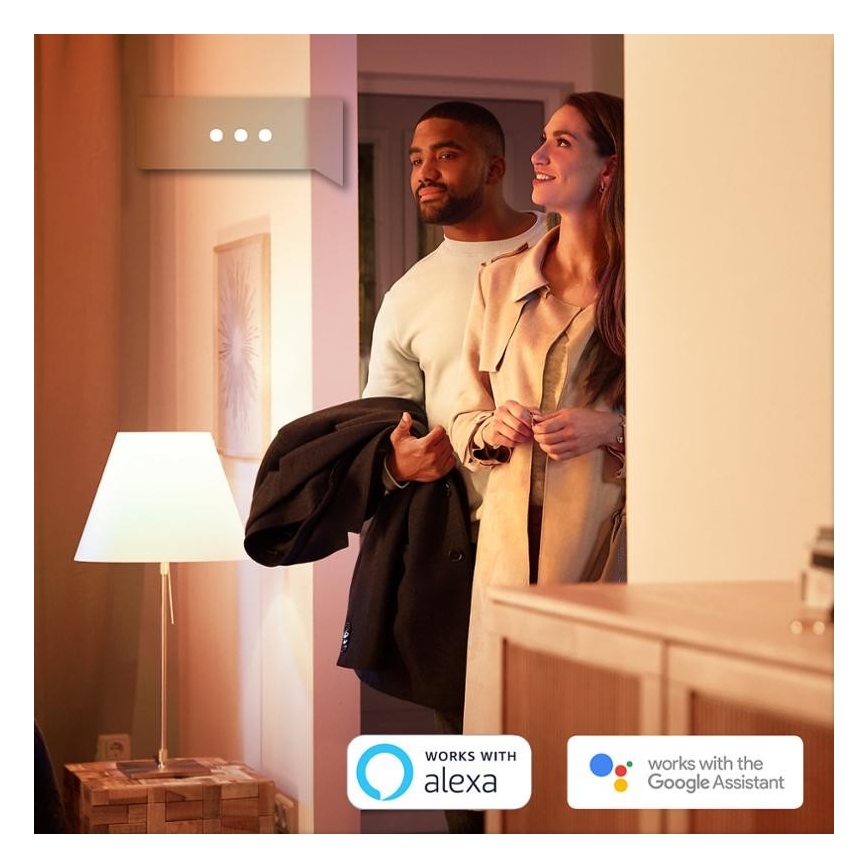 KOMPLET 2x LED Zatemnitvena žarnica Philips HUE WHITE E27/9W/230V