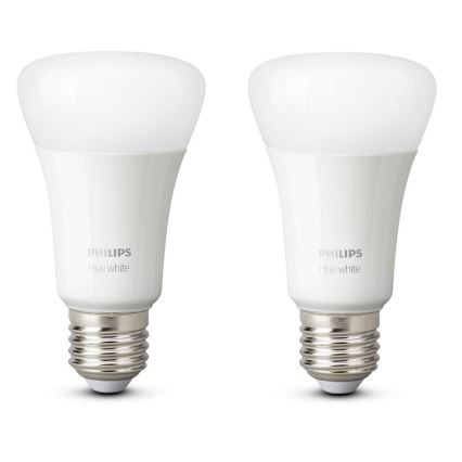 SET 2x LED Zatemnitvena žarnica Philips Hue WHITE E27/9W/230V 2700K