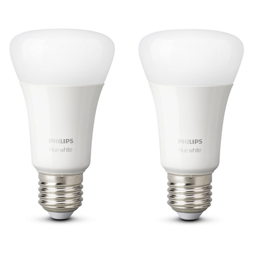 SET 2x LED Zatemnitvena žarnica Philips Hue WHITE E27/9W/230V 2700K