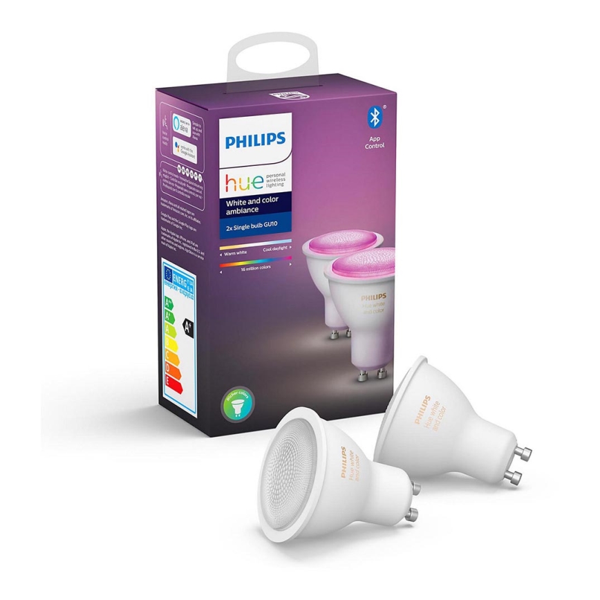 SET 2x LED Zatemnitvena žarnica Philips White And Color Ambiance Hue GU10/4,3W/230V 2000-6500K