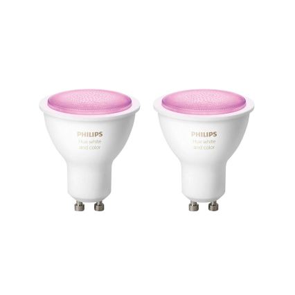 SET 2x LED Zatemnitvena žarnica Philips White And Color Ambiance Hue GU10/4,3W/230V 2000-6500K