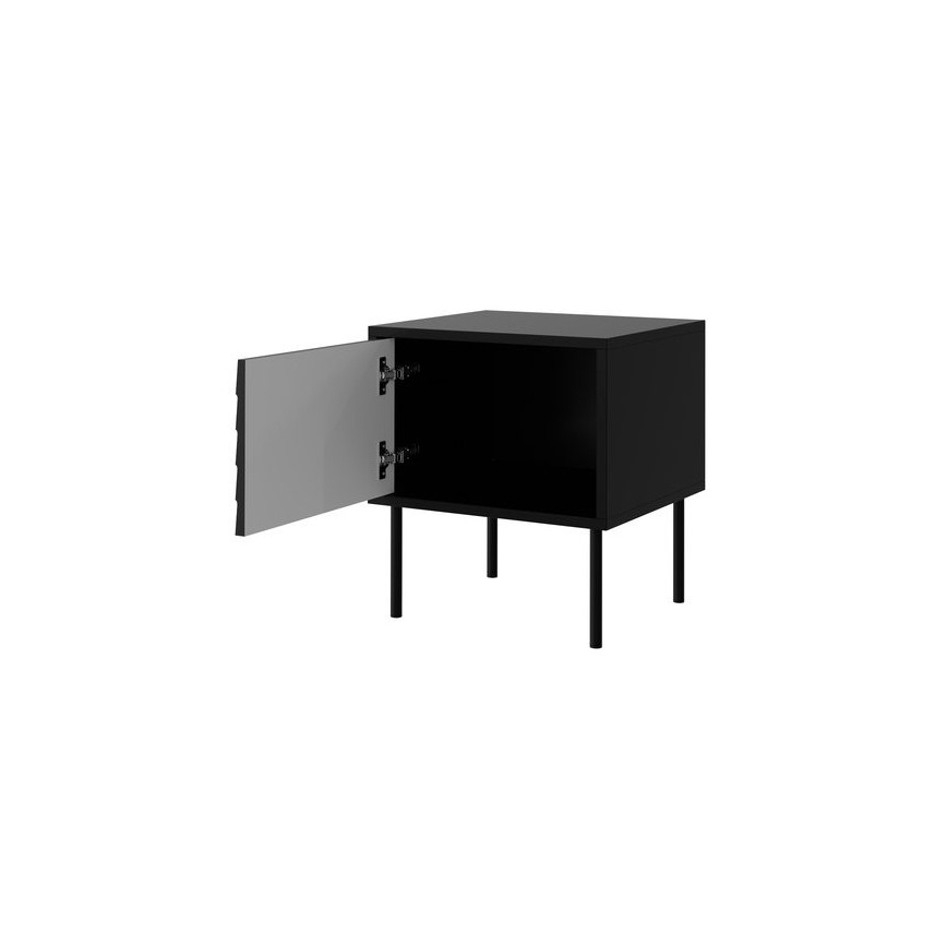 SET 2x Nočna omarica CORTINA 51x45 cm črna