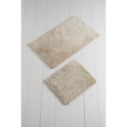 SET 2x Podloga za kopalnico 60/100 cm bež