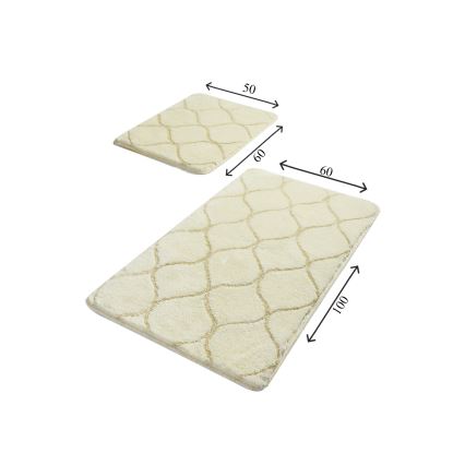 SET 2x Podloga za kopalnico INFINITY 60/100 cm bež