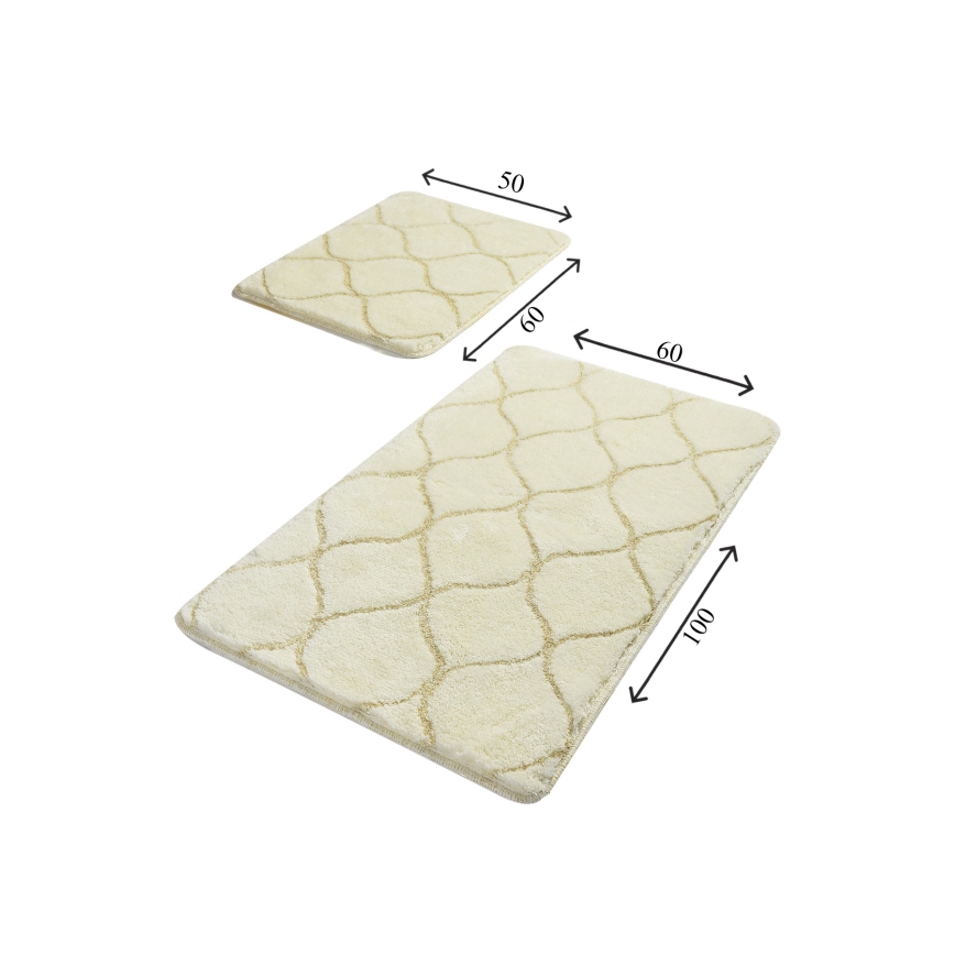SET 2x Podloga za kopalnico INFINITY 60/100 cm bež