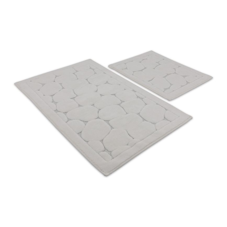 SET 2x Podloga za kopalnico LINO 60/100 cm bež