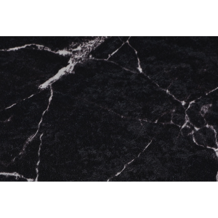 SET 2x Podloga za kopalnico MARBLE 50x60/60x100 cm črna