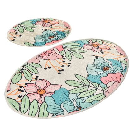 SET 2x Podloga za kopalnico SPRING 60/100 cm barvna