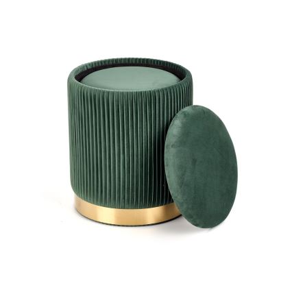 SET 2x Tabure MONTY pr. 36/44 cm zelena/zlata