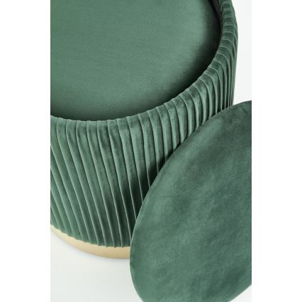 SET 2x Tabure MONTY pr. 36/44 cm zelena/zlata