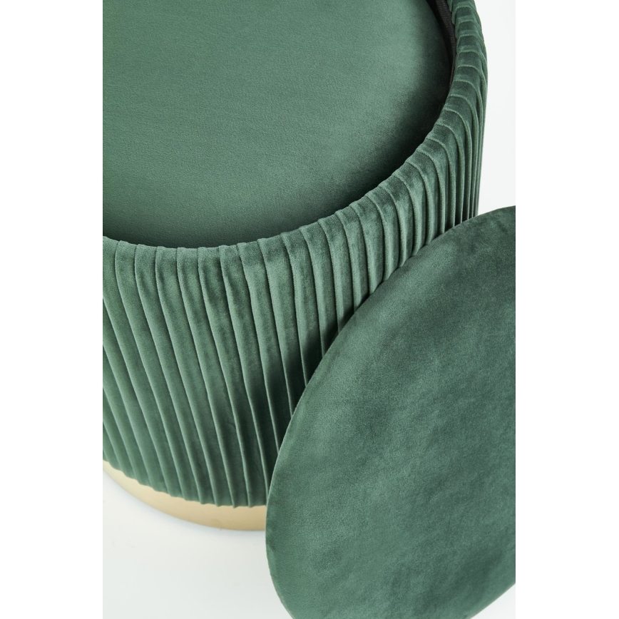 SET 2x Tabure MONTY pr. 36/44 cm zelena/zlata