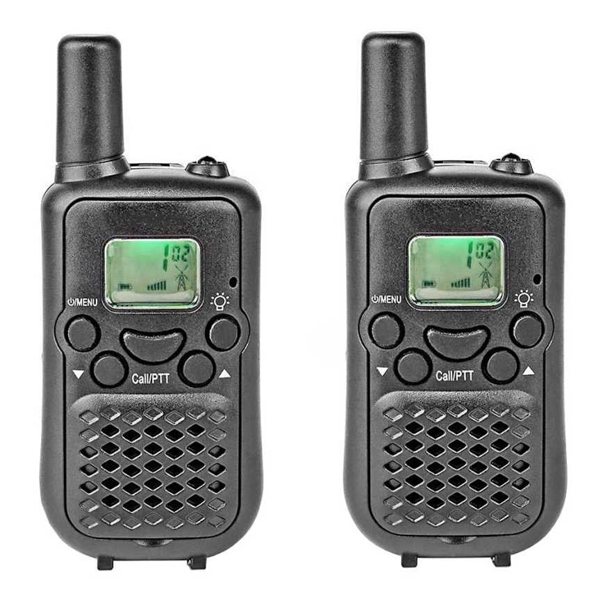 SET 2x Walkie-talkie z LED svetilko 3xAAA domet 5 km