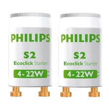 SET 2x Zaganjalnik za fluorescentne žarnice Philips S2 4-22W